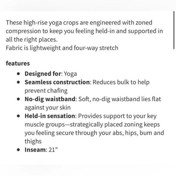 Lululemon sz 6 Zone In tight 21” in peacock blue excellent pre owned condition - Picture 9 of 10